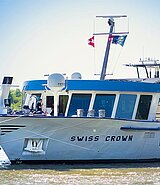 Bug der MS Swiss Crown, die auf der Donau unterwegs ist