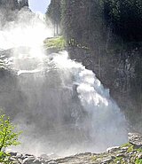 Wasserfall in Krimml am Tauernradweg