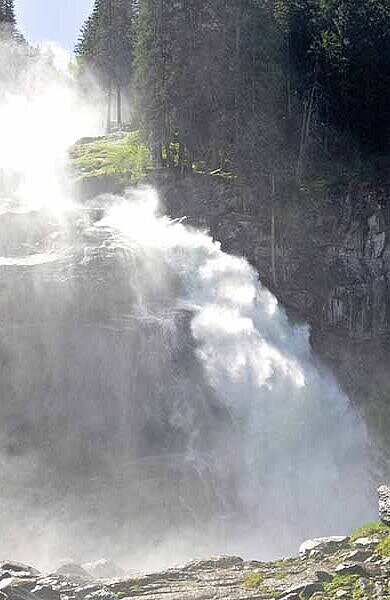 Wasserfall in Krimml am Tauernradweg
