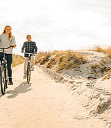 Radtour entlang der Dünen auf Hiddensee