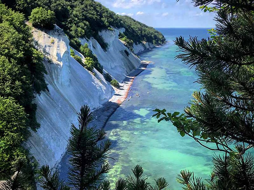 weiße Klippen und Meer